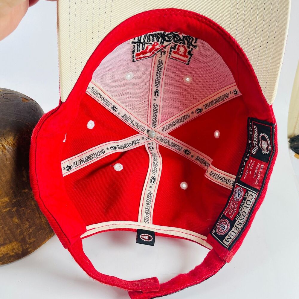 NEBRASKA CORNHUSKERS Red Colosseum Adjustable Strapback Hat Cap 'N' Logo NCAA - Picture 8 of 10